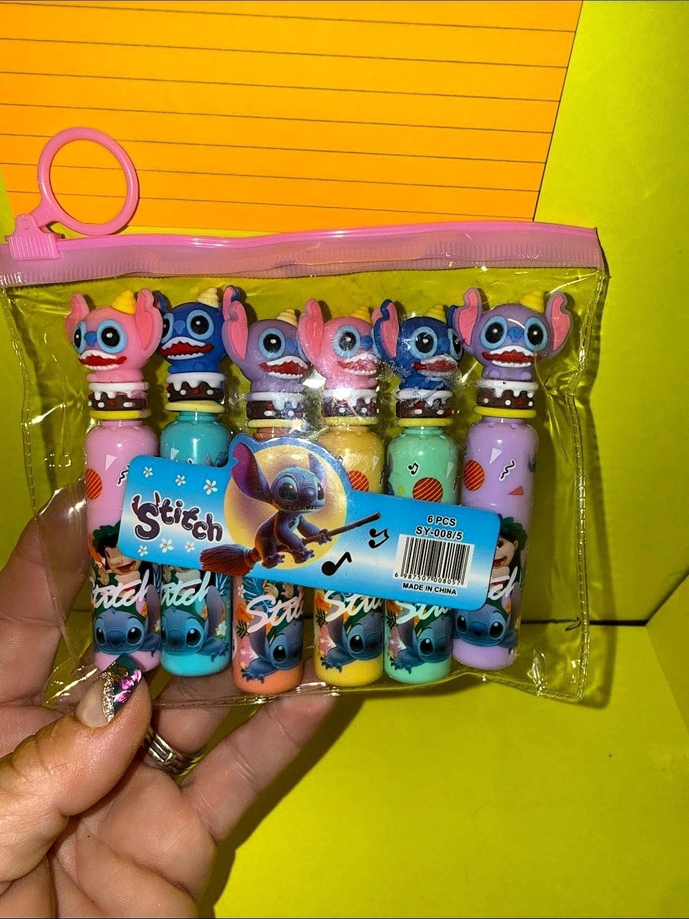Disney Stitch 6-Piece Character highlighter Set NWT